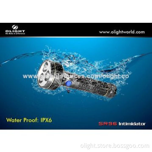 SR96 Rechargeable Flashlight with Maximum Output of 4,800lm and Aluminum Body
